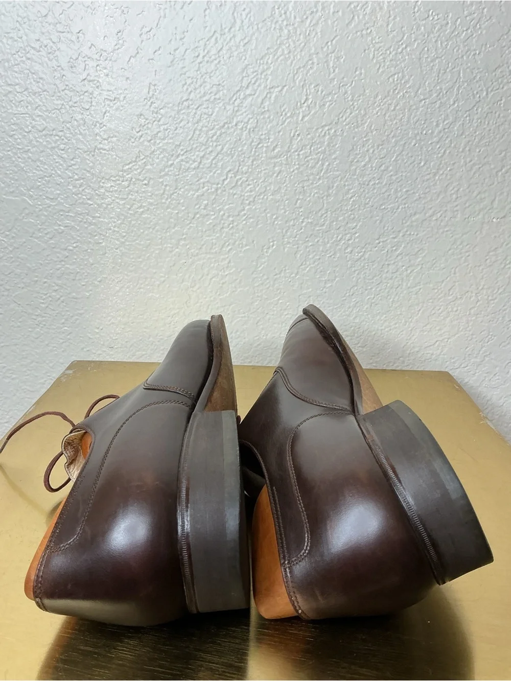 John Lobb- Men's Dark Brown Leather Derby Shoes - Classic Dress Style